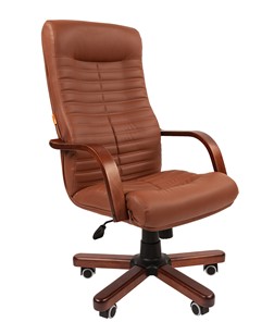 Кресло CHAIRMAN 480 WD, экокожа, цвет коричневый в Элисте