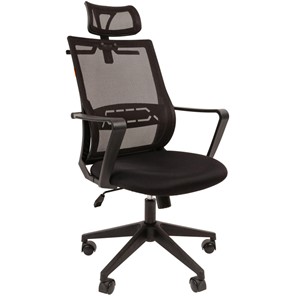 Кресло офисное CHAIRMAN 545 сетка/ткань черный в Элисте