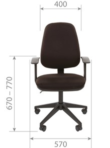 Офисное кресло CHAIRMAN 661 Ткань стандарт 15-13 серая в Элисте - предосмотр 3