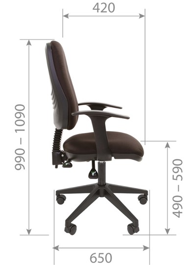 Офисное кресло CHAIRMAN 661 Ткань стандарт 15-13 серая в Элисте - изображение 4