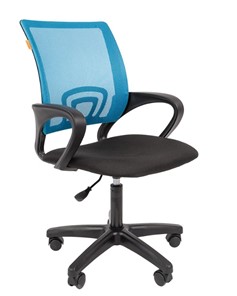 Кресло офисное CHAIRMAN 696 black LT, голубое в Элисте