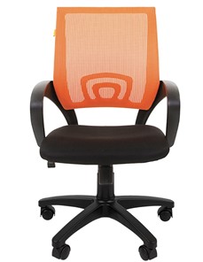 Кресло компьютерное CHAIRMAN 696 black Сетчатый акрил DW66 оранжевый в Элисте - предосмотр 4