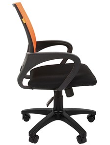 Кресло компьютерное CHAIRMAN 696 black Сетчатый акрил DW66 оранжевый в Элисте - предосмотр 5