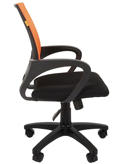 Кресло компьютерное CHAIRMAN 696 black Сетчатый акрил DW66 оранжевый в Элисте - изображение 5