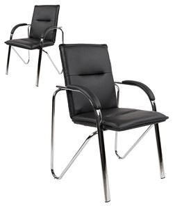 Кресло CHAIRMAN 851 экокожа черная (2 шт. в комплекте) в Элисте