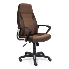 Офисное кресло INTER кож/зам/флок/ткань, коричневый, 36-36/6/TW-24 арт.15028 в Элисте