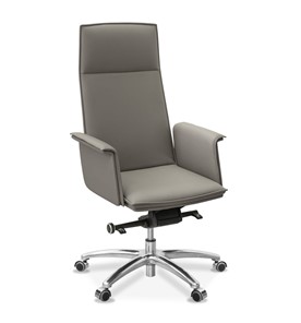 Кресло в офис Лео, экокожа премиум / серо-коричневая CN6 в Элисте