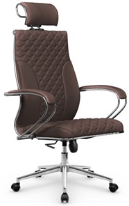 Кресло офисное Metta L 2c 44C/K116 Infinity Easy Clean топган OMS, нижняя часть 17853 темно-коричневый в Элисте