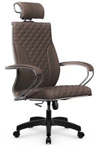 Кресло офисное Metta L 2c 44C/K116 Infinity Easy Clean топган OMS, нижняя часть 17859 светло-коричневый в Элисте
