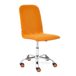 Кресло компьютерное RIO флок/кож/зам, оранжевый/оранжевый, арт.14188 в Элисте