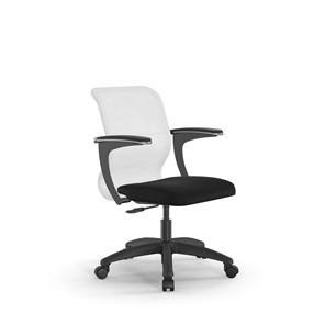 Компьютерное кресло SU-M-4/подл.160/осн.005 белый/черный в Элисте