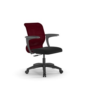 Кресло офисное SU-M-4/подл.160/осн.005 бордовый/черный в Элисте