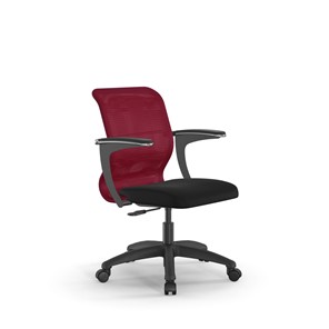 Кресло SU-M-4/подл.160/осн.005 красный/черный в Элисте