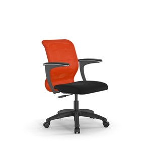 Кресло компьютерное SU-M-4/подл.160/осн.005 оранжевый/черный в Элисте