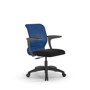 Кресло офисное SU-M-4/подл.160/осн.005 светло-синий/черный в Элисте