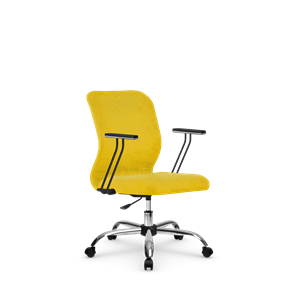 Кресло компьютерное SU-Mr-4/подл.110/осн.006 желтый в Элисте
