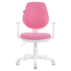Кресло Brabix Fancy MG-201W (с подлокотниками, пластик белый, розовое) 532409 в Элисте