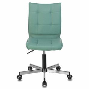 Офисное кресло Brabix Stream MG-314 (без подлокотников, пятилучие серебристое, экокожа, серо-голубое) в Элисте