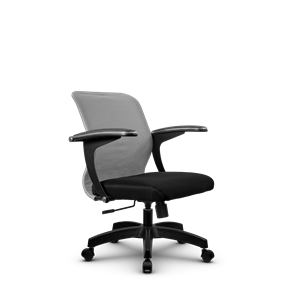 Кресло офисное SU-M-4/подл.160/осн.001, Светло-серый/Черный в Элисте