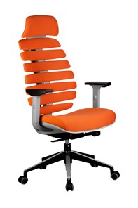 Офисное кресло Riva Chair SHARK (Оранжевый/серый) в Элисте