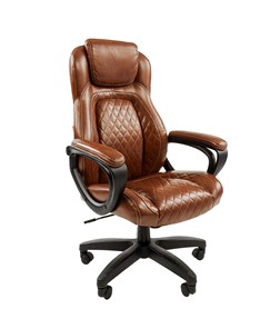 Офисное кресло CHAIRMAN 432, экокожа, цвет коричневый в Элисте