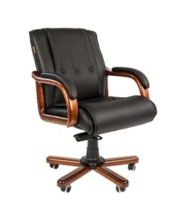 Кресло офисное CHAIRMAN 653M кожа черная в Элисте