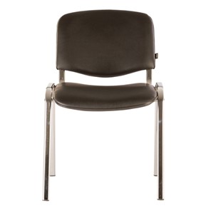 Офисный стул Brabix Iso CF-001 (хромированный каркас, кожзам черный) 531424 в Элисте