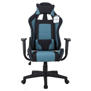 Офисное кресло Brabix GT Racer GM-100 (две подушки, ткань, черное/голубое) 531818 в Элисте