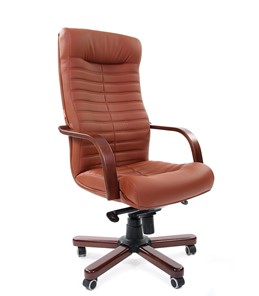 Кресло CHAIRMAN 480 WD, экокожа, цвет коричневый в Элисте
