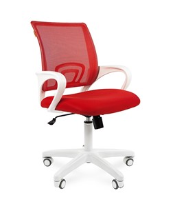 Офисное кресло CHAIRMAN 696 white, ткань, цвет красный в Элисте
