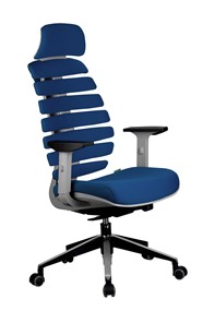 Кресло компьютерное Riva Chair SHARK (Синий/серый) в Элисте