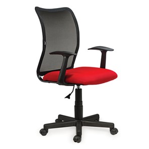 Офисное кресло Brabix Spring MG-307 (с подлокотниками, комбинированное красное/черное TW) в Элисте