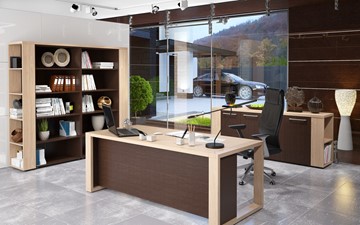 Кабинет руководителя ALTO с высоким шкафом для одежды, низким для документов и журнальным столиком в Элисте - предосмотр 3