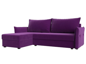 Угловой диван Лига-004, Фиолетовый (Микровельвет) в Элисте