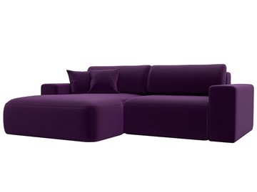 Угловой диван Лига-036 Классик, Фиолетовый (Микровельвет) в Элисте
