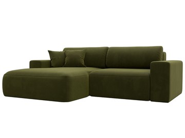Угловой диван Лига-036 Классик, Зеленый (Микровельвет) в Элисте