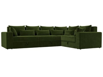 Угловой диван Майами long, Зеленый (микровельвет) в Элисте