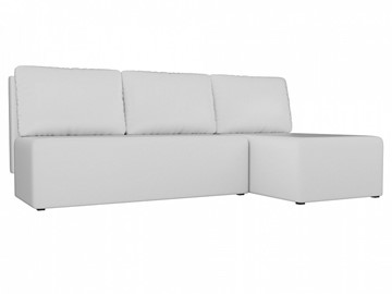 Угловой раскладной диван Поло, Белый (экокожа) в Элисте