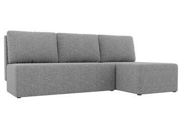 Угловой диван с оттоманкой Поло, Серый (рогожка) в Элисте