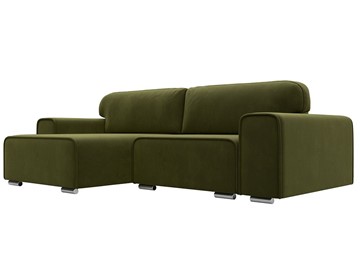 Угловой диван Лига-029, Зеленый (Микровельвет) в Элисте