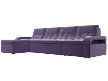 Угловой диван Лига-035 Лонг, Фиолетовый (Велюр) в Элисте