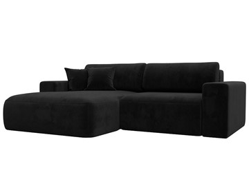 Угловой диван Лига-036 Классик, Черный (велюр) в Элисте
