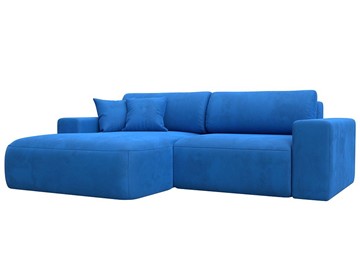 Угловой диван Лига-036 Классик, Голубой (велюр) в Элисте