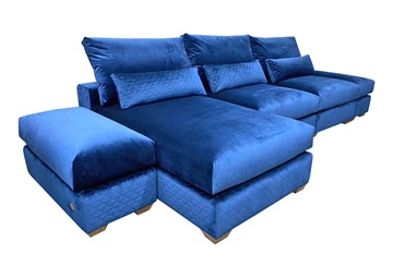 Угловой диван FLURE Home V-10-M ДУ (ПУФ2+Д4+ПС+ПС+ПУФ2), Memory foam в Элисте
