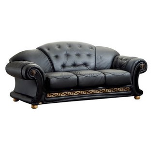 Прямой диван Versace (3-х местный) black в Элисте