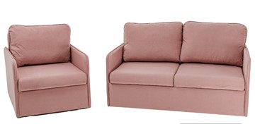 Набор мебели Амира розовый диван + кресло в Элисте