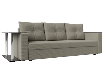 Прямой диван Атланта лайт со столом, Корфу 02 (Рогожка) в Элисте