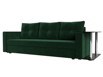 Прямой диван Атланта лайт со столом, Зеленый (Велюр) в Элисте