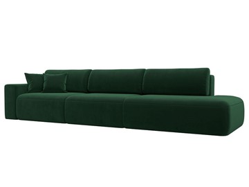 Прямой диван Лига-036 Модерн Лонг, Зеленый (велюр) в Элисте