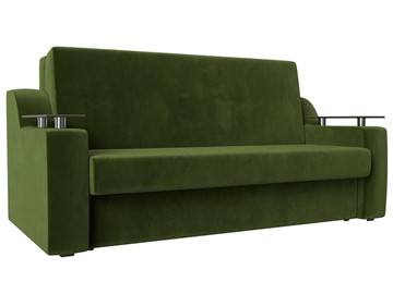 Прямой диван Сенатор Аккордеон 160, Зеленый (Микровельвет) в Элисте